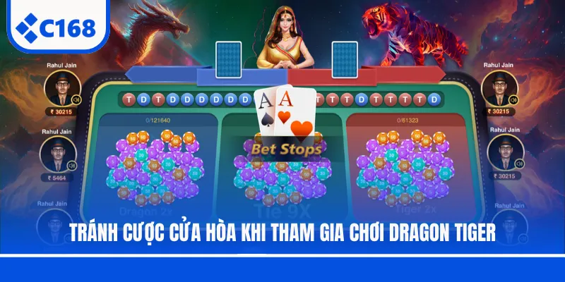 Tránh cược cửa hòa khi tham gia chơi Dragon Tiger